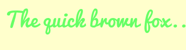 Image with Font Color 66FF66 and Background Color FFFFCC